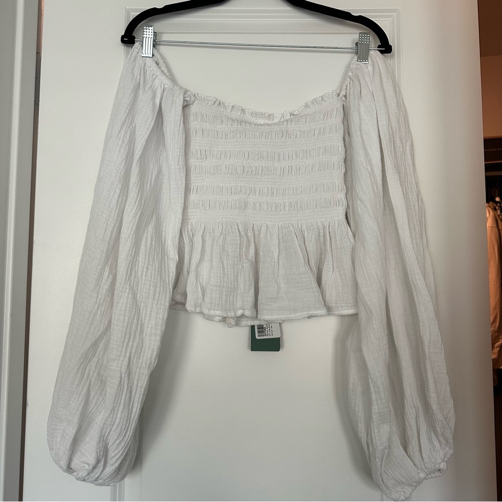 Cloe Cassandro Agatha Puff Sleeve Long Sleeve Top